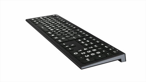 LargePrint White on Black ASTRA 2 Backlit Keyboard for PC - UK English LargePrint White on Black ASTRA 2 Backlit Keyboard for PC - UK English